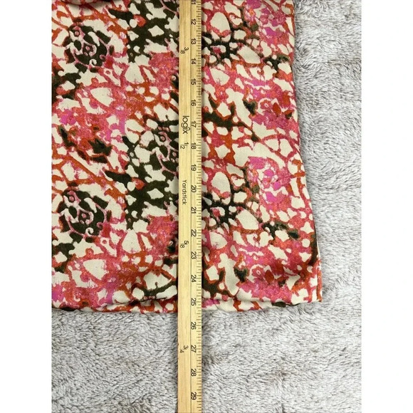 Michael Kors Cowl Neck Bubble Blouse Top Size Large Orange Brown Fall - Picture 9 of 13